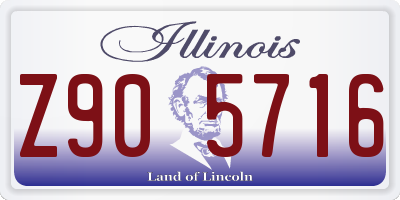 IL license plate Z905716