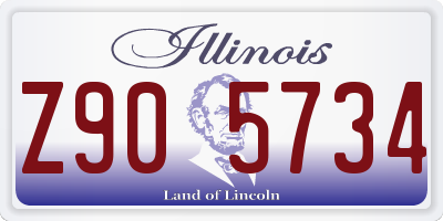 IL license plate Z905734