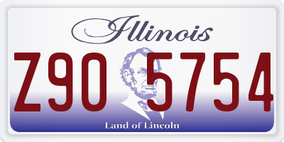 IL license plate Z905754