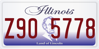 IL license plate Z905778