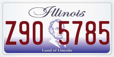 IL license plate Z905785