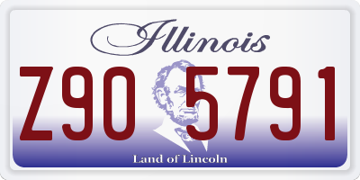 IL license plate Z905791
