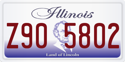 IL license plate Z905802