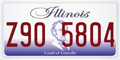 IL license plate Z905804