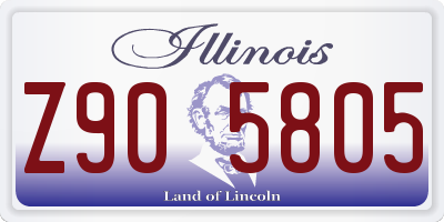 IL license plate Z905805