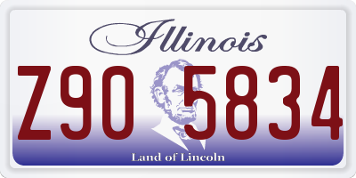 IL license plate Z905834