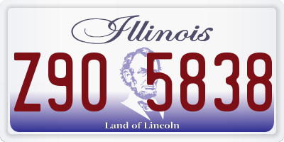 IL license plate Z905838