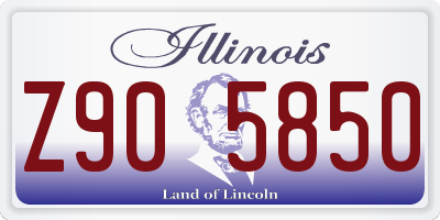 IL license plate Z905850