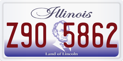 IL license plate Z905862