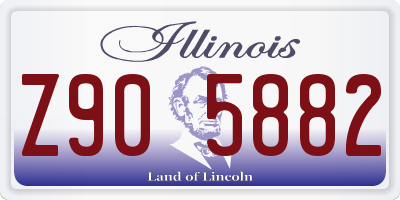 IL license plate Z905882