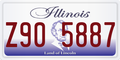 IL license plate Z905887
