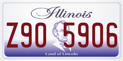 IL license plate Z905906