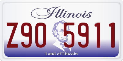 IL license plate Z905911