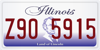 IL license plate Z905915