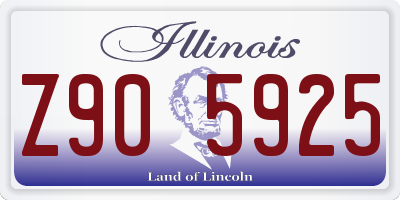 IL license plate Z905925