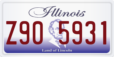IL license plate Z905931
