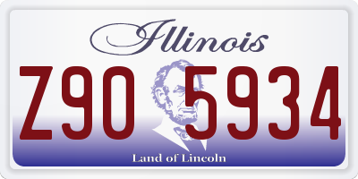 IL license plate Z905934