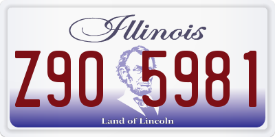 IL license plate Z905981