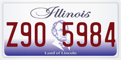 IL license plate Z905984