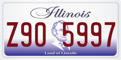 IL license plate Z905997