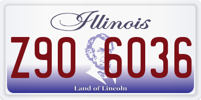IL license plate Z906036