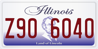 IL license plate Z906040