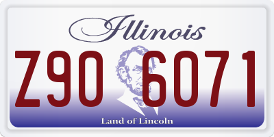 IL license plate Z906071