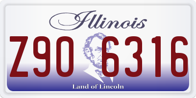 IL license plate Z906316