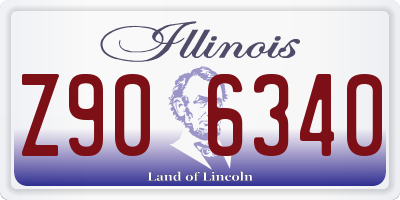 IL license plate Z906340