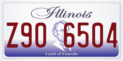 IL license plate Z906504