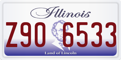 IL license plate Z906533