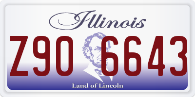 IL license plate Z906643