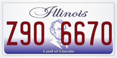 IL license plate Z906670