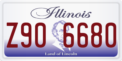 IL license plate Z906680