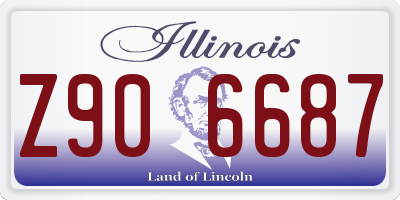 IL license plate Z906687