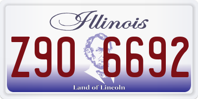 IL license plate Z906692