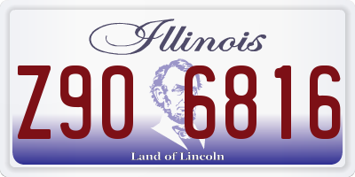 IL license plate Z906816