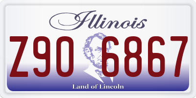 IL license plate Z906867