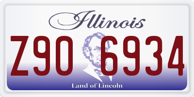 IL license plate Z906934