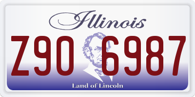 IL license plate Z906987