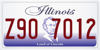 IL license plate Z907012