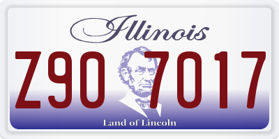 IL license plate Z907017