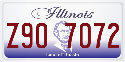 IL license plate Z907072