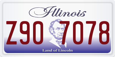 IL license plate Z907078