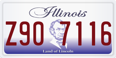 IL license plate Z907116