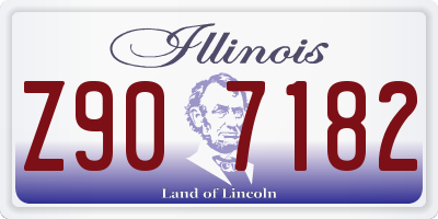 IL license plate Z907182