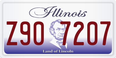 IL license plate Z907207
