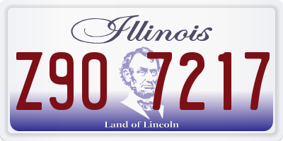 IL license plate Z907217