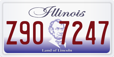 IL license plate Z907247