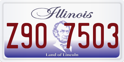 IL license plate Z907503